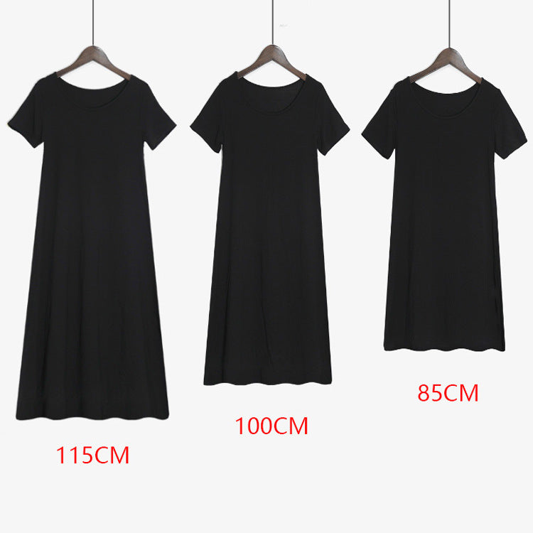 Fashionable simple and versatile self-designed women's modal dress Factory wholesale supports customized samples NO.3