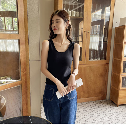 modal tank top  1 plus velvet Slim vest sling new style fashionable sling simple versatile girls' camisole multiple sizes and colors self-designed women's modal tank top plus velvet factory wholesale support customized samples NO.1