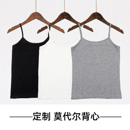 modal tank top 54 Versatile slim-fit vest suspenders sexy sling fashion simple girls' camisole multiple sizes and colors self-designed women's modal tank top sling factory wholesale support customized samples NO.54