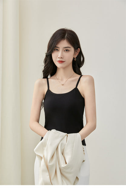 modal tank top  7 plus velvet Slim vest sling new style fashionable sling simple versatile girls' camisole multiple sizes and colors self-designed women's modal tank top plus velvet factory wholesale support customized samples NO.7