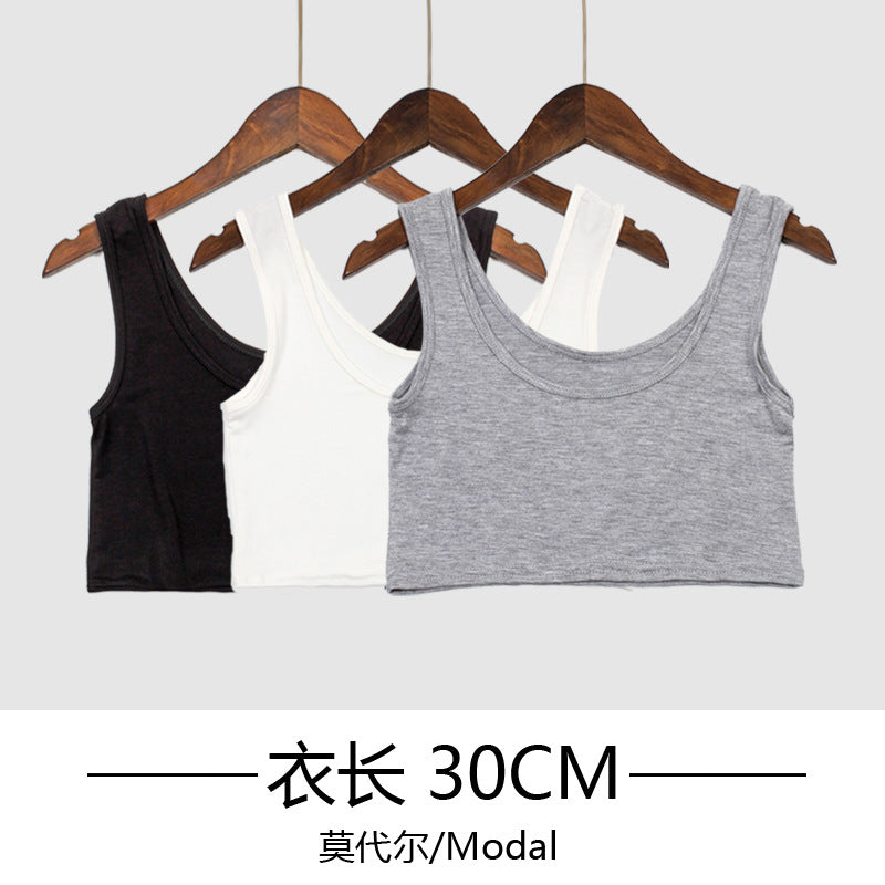 modal tank top 55 Versatile slim-fit vest suspenders sexy sling fashion simple girls' camisole multiple sizes and colors self-designed women's modal tank top sling factory wholesale support customized samples NO.55