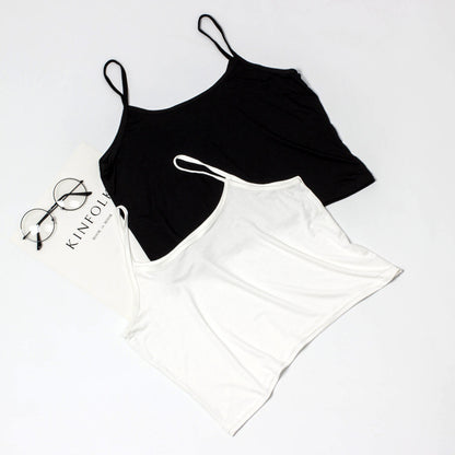 modal tank top 33 wider and wider Versatile slim-fit vest suspenders sexy sling fashion simple girls' camisole multiple sizes and colors self-designed women's modal tank top sling wider and wider factory wholesale support customized samples NO.30