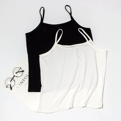 modal tank top 35 wider and wider Versatile slim-fit vest suspenders sexy sling fashion simple girls' camisole multiple sizes and colors self-designed women's modal tank top sling wider and wider factory wholesale support customized samples NO.35