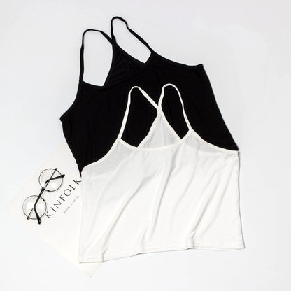 modal tank top 34 wider and wider Versatile slim-fit vest suspenders sexy sling fashion simple girls' camisole multiple sizes and colors self-designed women's modal tank top sling wider and wider factory wholesale support customized samples NO.34