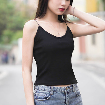 modal tank top 14 Versatile slim-fit vest suspenders sexy sling fashion simple girls' camisole multiple sizes and colors self-designed women's modal tank top sling factory wholesale support customized samples NO.14