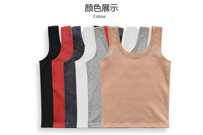 modal tank top  1 plus velvet Slim vest sling new style fashionable sling simple versatile girls' camisole multiple sizes and colors self-designed women's modal tank top plus velvet factory wholesale support customized samples NO.1