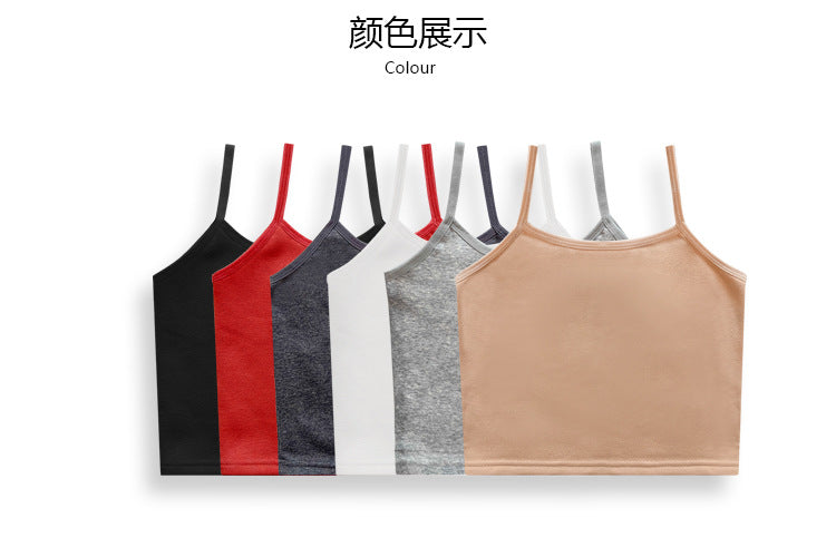 modal tank top  6 plus velvet Slim vest sling new style fashionable sling simple versatile girls' camisole multiple sizes and colors self-designed women's modal tank top plus velvet factory wholesale support customized samples NO.6