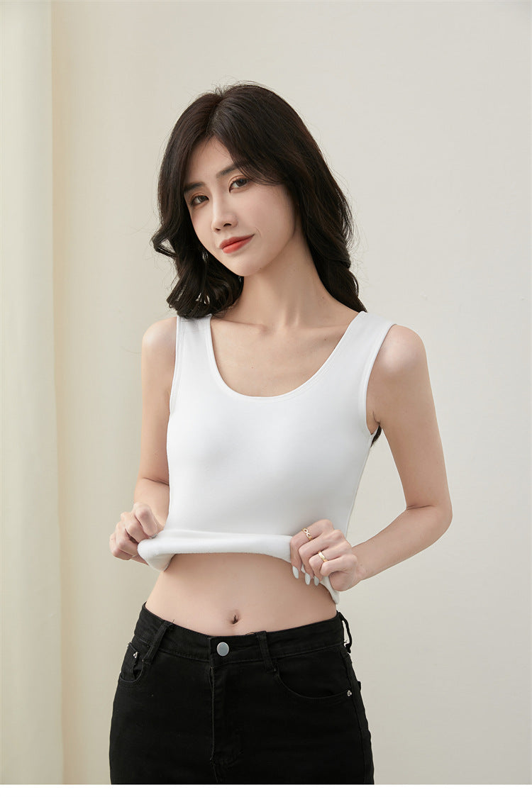 modal tank top  8 plus velvet Slim vest sling new style fashionable sling simple versatile girls' camisole multiple sizes and colors self-designed women's modal tank top plus velvet factory wholesale support customized samples NO.8