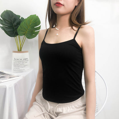 modal tank top 3 Versatile slim-fit vest suspenders sexy sling fashion simple girls' camisole multiple sizes and colors self-designed women's modal tank top sling factory wholesale support customized samples NO.3