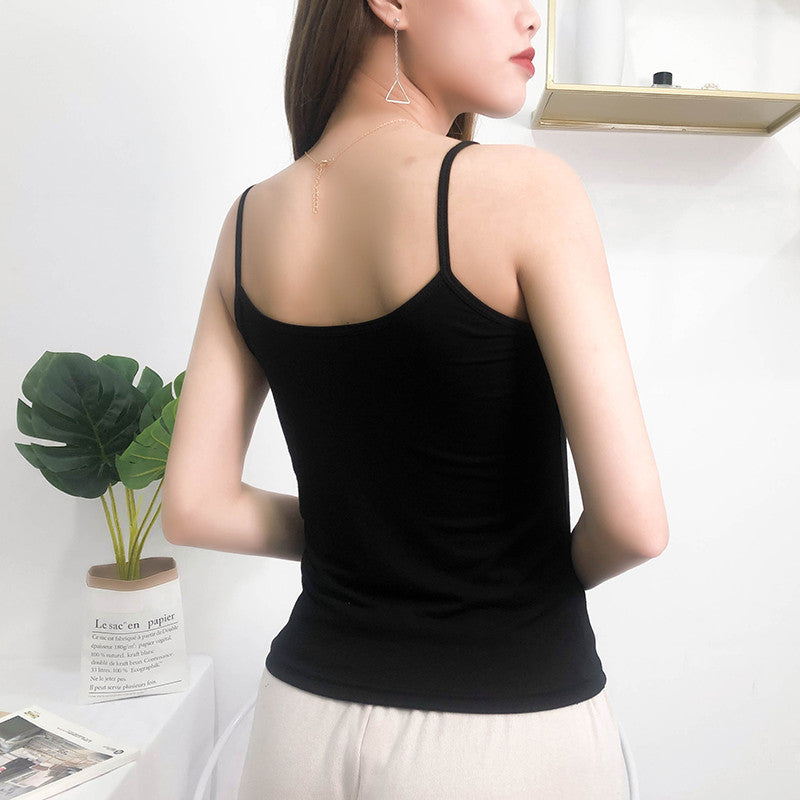 modal tank top 3 Versatile slim-fit vest suspenders sexy sling fashion simple girls' camisole multiple sizes and colors self-designed women's modal tank top sling factory wholesale support customized samples NO.3