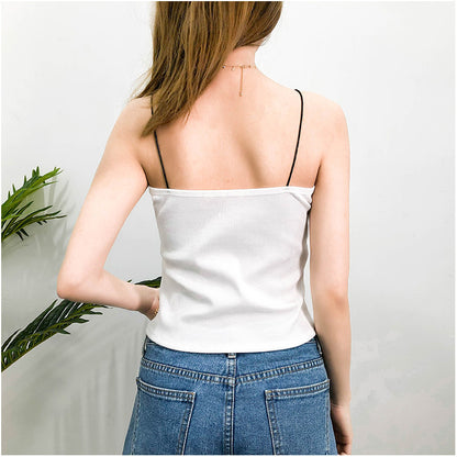 modal tank top 14 Versatile slim-fit vest suspenders sexy sling fashion simple girls' camisole multiple sizes and colors self-designed women's modal tank top sling factory wholesale support customized samples NO.14