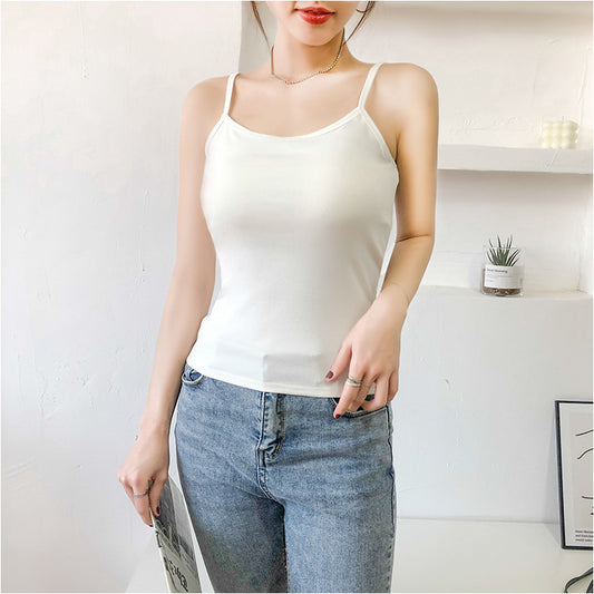 modal tank top 23 Versatile slim-fit vest suspenders sexy sling fashion simple girls' camisole multiple sizes and colors self-designed women's modal tank top sling factory wholesale support customized samples NO.23