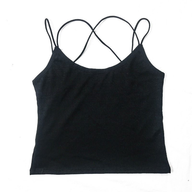 modal tank top 19 Versatile slim-fit vest suspenders sexy sling fashion simple girls' camisole multiple sizes and colors self-designed women's modal tank top sling factory wholesale support customized samples NO.19