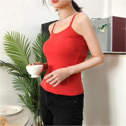 modal tank top 23 Versatile slim-fit vest suspenders sexy sling fashion simple girls' camisole multiple sizes and colors self-designed women's modal tank top sling factory wholesale support customized samples NO.23