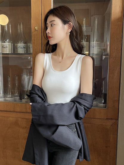 modal tank top  16 plus velvet Slim vest sling new style fashionable sling simple versatile girls' camisole multiple sizes and colors self-designed women's modal tank top plus velvet factory wholesale support customized samples NO.16