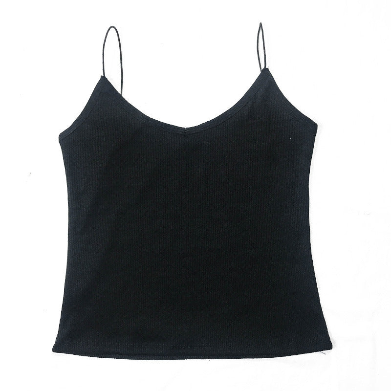 modal tank top 20 Versatile slim-fit vest suspenders sexy sling fashion simple girls' camisole multiple sizes and colors self-designed women's modal tank top sling factory wholesale support customized samples NO.20