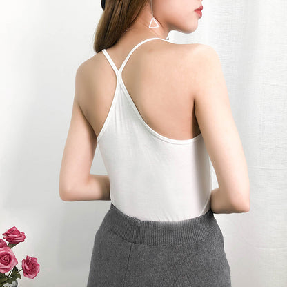 modal tank top 13 Versatile slim-fit vest suspenders sexy sling fashion simple girls' camisole multiple sizes and colors self-designed women's modal tank top sling factory wholesale support customized samples NO.13