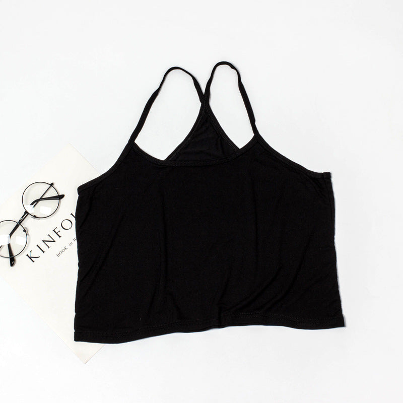 modal tank top 34 wider and wider Versatile slim-fit vest suspenders sexy sling fashion simple girls' camisole multiple sizes and colors self-designed women's modal tank top sling wider and wider factory wholesale support customized samples NO.34