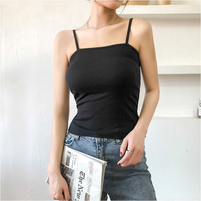 modal tank top 24 Versatile slim-fit vest suspenders sexy sling fashion simple girls' camisole multiple sizes and colors self-designed women's modal tank top sling factory wholesale support customized samples NO.24