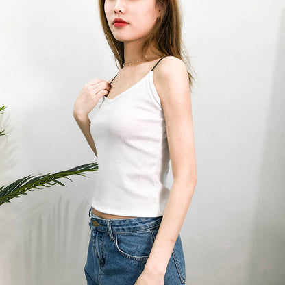 modal tank top 14 Versatile slim-fit vest suspenders sexy sling fashion simple girls' camisole multiple sizes and colors self-designed women's modal tank top sling factory wholesale support customized samples NO.14