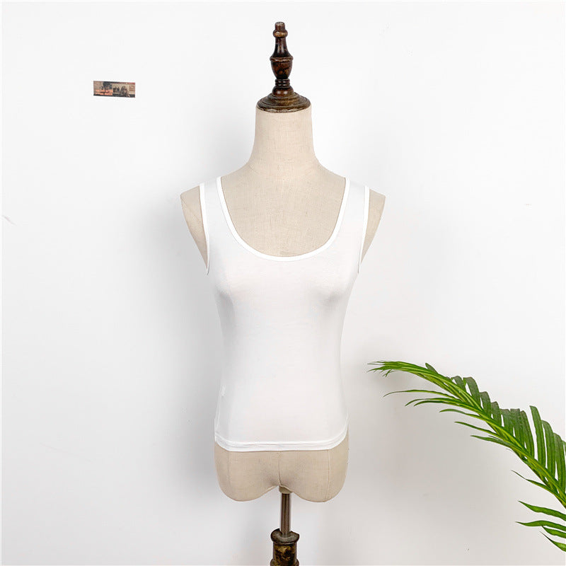 modal tank top 50 Versatile slim-fit vest suspenders sexy sling fashion simple girls' camisole multiple sizes and colors self-designed women's modal tank top sling factory wholesale support customized samples NO.50