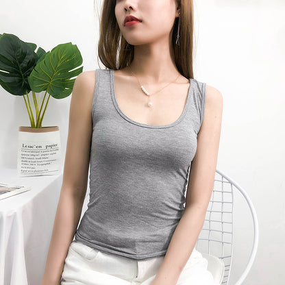 modal tank top 16 Versatile slim-fit vest suspenders sexy sling fashion simple girls' camisole multiple sizes and colors self-designed women's modal tank top sling factory wholesale support customized samples NO.16