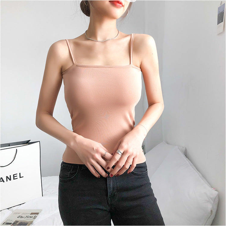 modal tank top 24 Versatile slim-fit vest suspenders sexy sling fashion simple girls' camisole multiple sizes and colors self-designed women's modal tank top sling factory wholesale support customized samples NO.24