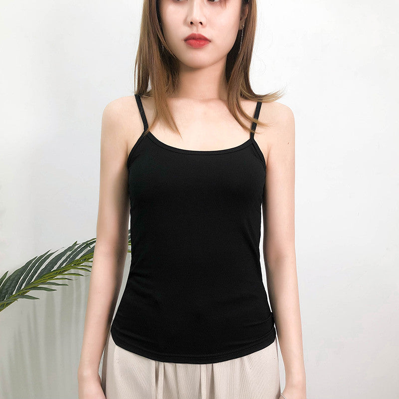 modal tank top 13 Versatile slim-fit vest suspenders sexy sling fashion simple girls' camisole multiple sizes and colors self-designed women's modal tank top sling factory wholesale support customized samples NO.13