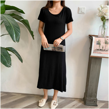 Fashionable simple and versatile self-designed women's modal dress Factory wholesale supports customized samples NO.3