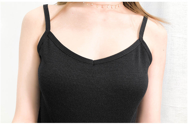 modal tank top 4 Versatile slim-fit vest suspenders sexy sling fashion simple girls' camisole multiple sizes and colors self-designed women's modal tank top sling factory wholesale support customized samples NO.4