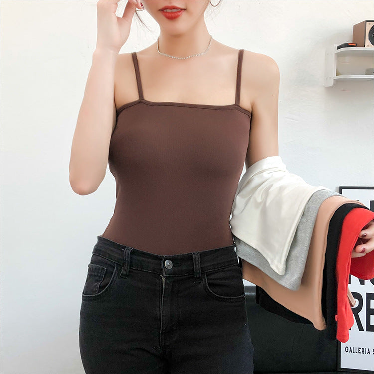 modal tank top 24 Versatile slim-fit vest suspenders sexy sling fashion simple girls' camisole multiple sizes and colors self-designed women's modal tank top sling factory wholesale support customized samples NO.24