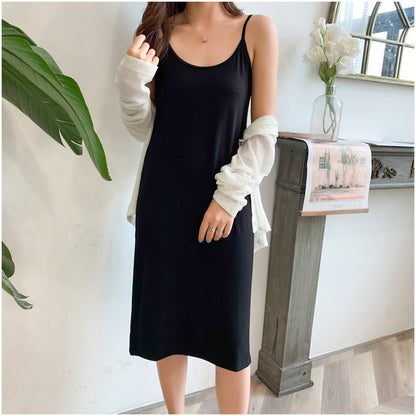 Fashionable simple and versatile self-designed women's modal dress Factory wholesale supports customized samples NO.3