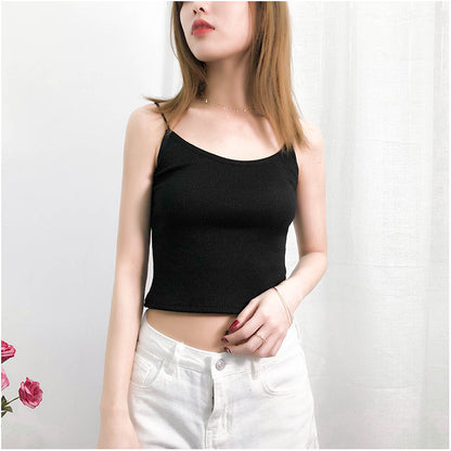 modal tank top 46 Versatile slim-fit vest suspenders sexy sling fashion simple girls' camisole multiple sizes and colors self-designed women's modal tank top sling factory wholesale support customized samples NO.46