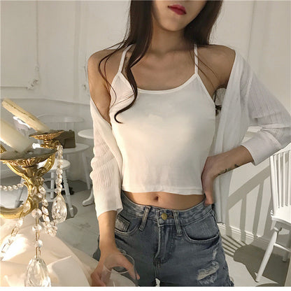 modal tank top 56 Versatile slim-fit vest suspenders sexy sling fashion simple girls' camisole multiple sizes and colors self-designed women's modal tank top sling factory wholesale support customized samples NO.56